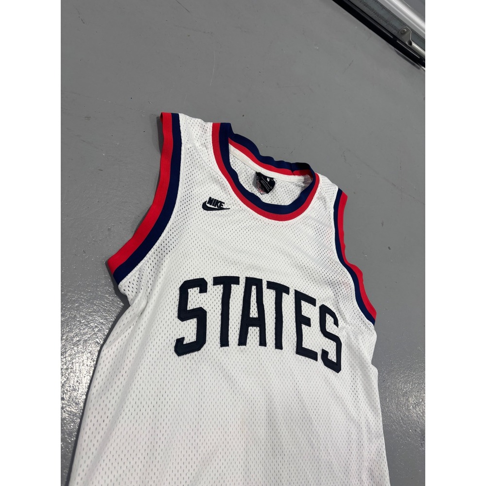 Nike Dri-FIT USA Soccer Jersey Mens Small White States Sleeveless‎ Mesh Tank Top